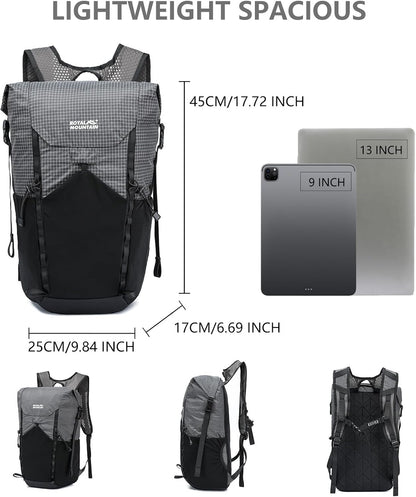 20l Hiking Backpack For Women&Men, Water Resistant Daypack Backpacks, Foldable & Packable Hiking Backpack, Lightweight Small Daypack For Travel Camping (Blue)