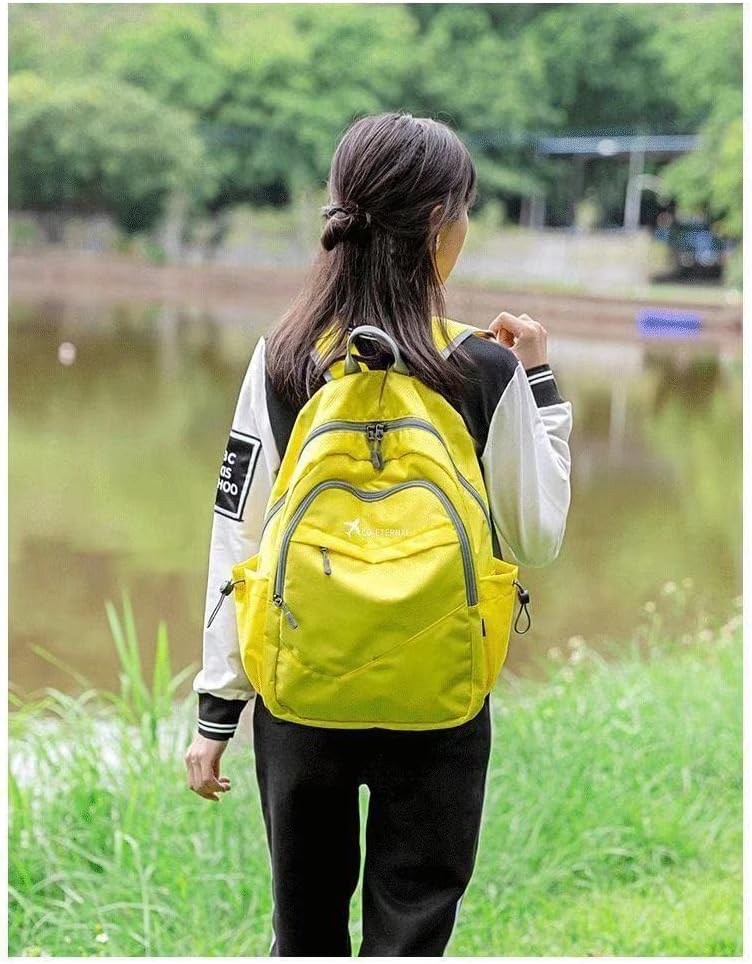Men's and women's lightweight foldable hiking travel backpack waterproof camping backpack fuchsia