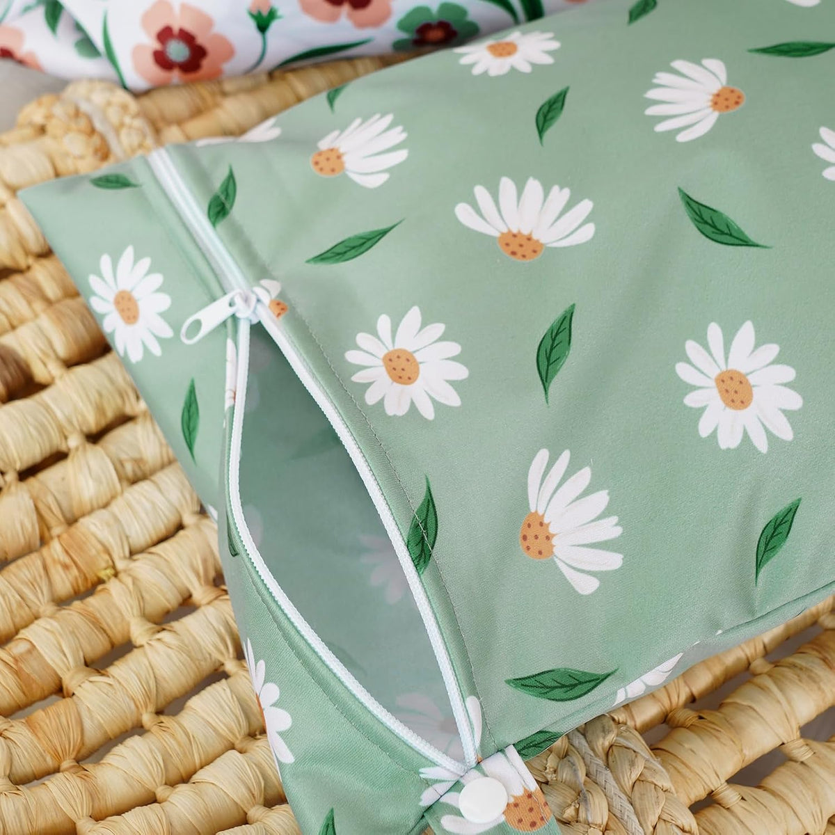 3 Set Wet Bag Storage Bag Waterproof Washable for Baby | Travel Bags, Beach, Pool, Gym Bag for Swimsuits & Wet Clothes (Dandelion)