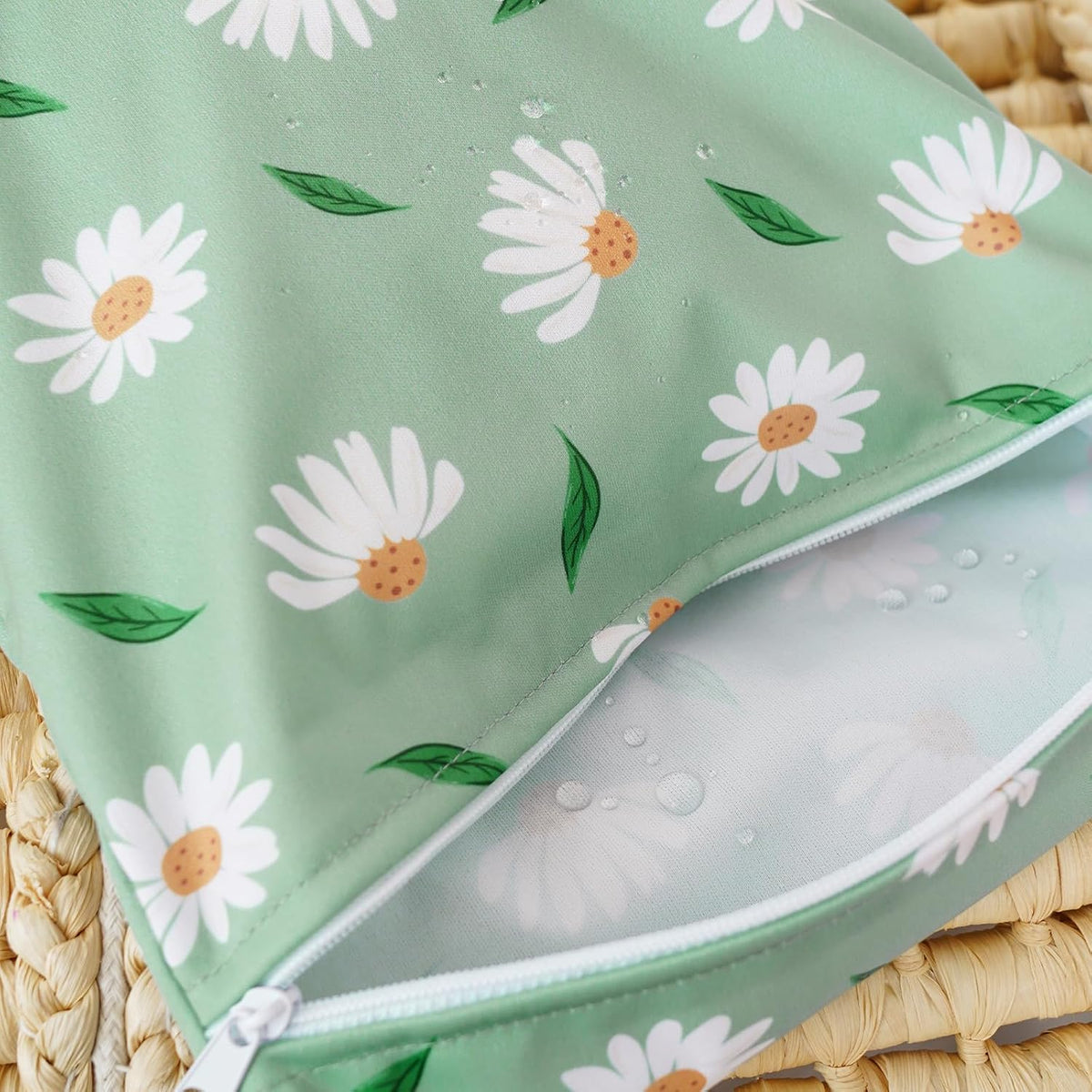 3 Set Wet Bag Storage Bag Waterproof Washable for Baby | Travel Bags, Beach, Pool, Gym Bag for Swimsuits & Wet Clothes (Dandelion)