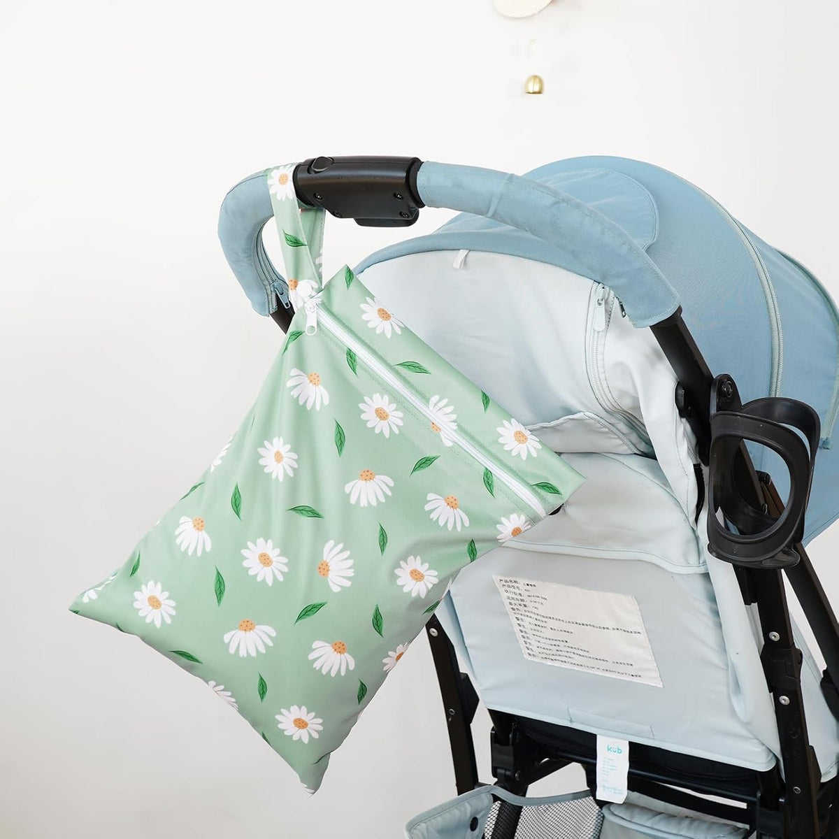3 Set Wet Bag Storage Bag Waterproof Washable for Baby | Travel Bags, Beach, Pool, Gym Bag for Swimsuits & Wet Clothes (Dandelion)