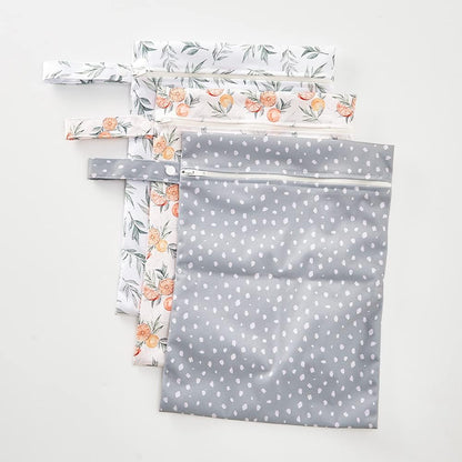 3 Set Wet Bag Storage Bag Waterproof Washable for Baby | Travel Bags, Beach, Pool, Gym Bag for Swimsuits & Wet Clothes (Dandelion)