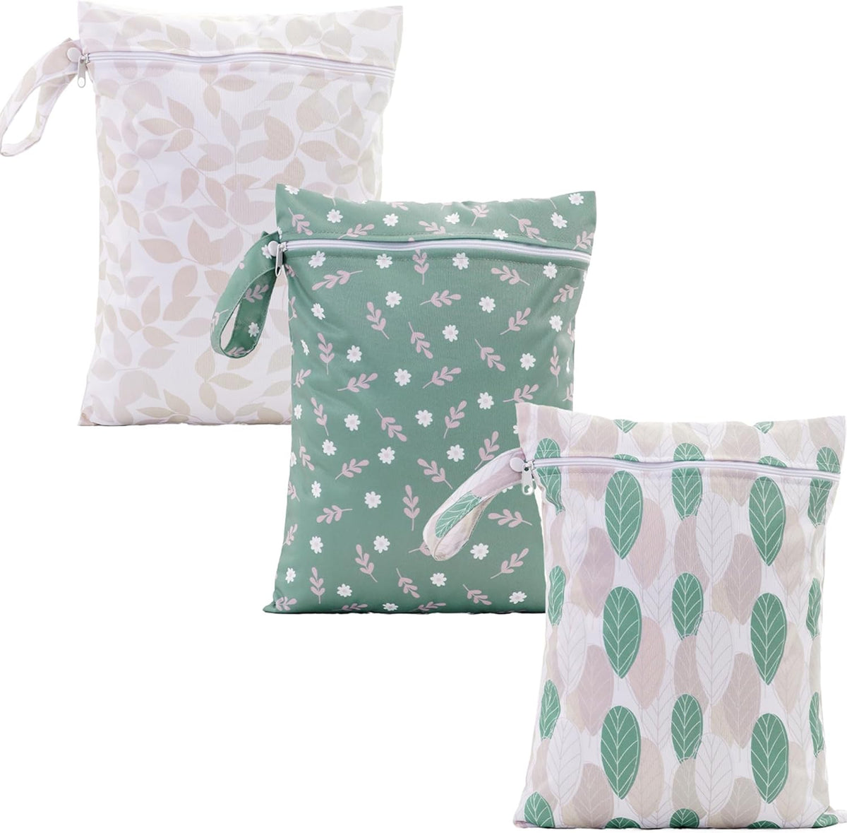 3 Set Wet Bag Storage Bag Waterproof Washable for Baby | Travel Bags, Beach, Pool, Gym Bag for Swimsuits & Wet Clothes (Dandelion)