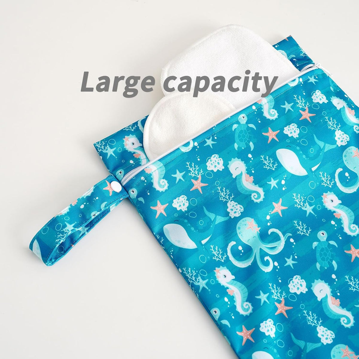3 Set Wet Bag Storage Bag Waterproof Washable for Baby | Travel Bags, Beach, Pool, Gym Bag for Swimsuits & Wet Clothes (Dandelion)