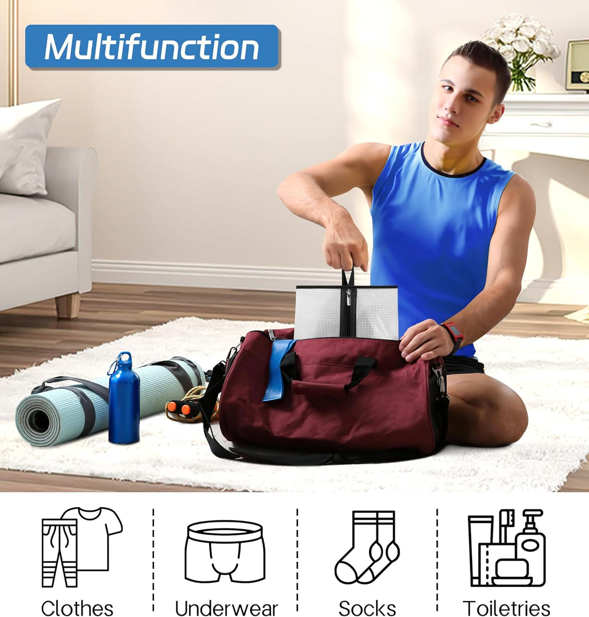 Waterproof Shoe Bags for Travel 4 Pack XX-Large Shoe Storage Bag Clear Sneaker Pouch Portable Boots Organizer with Sturdy Zipper for Men & Women