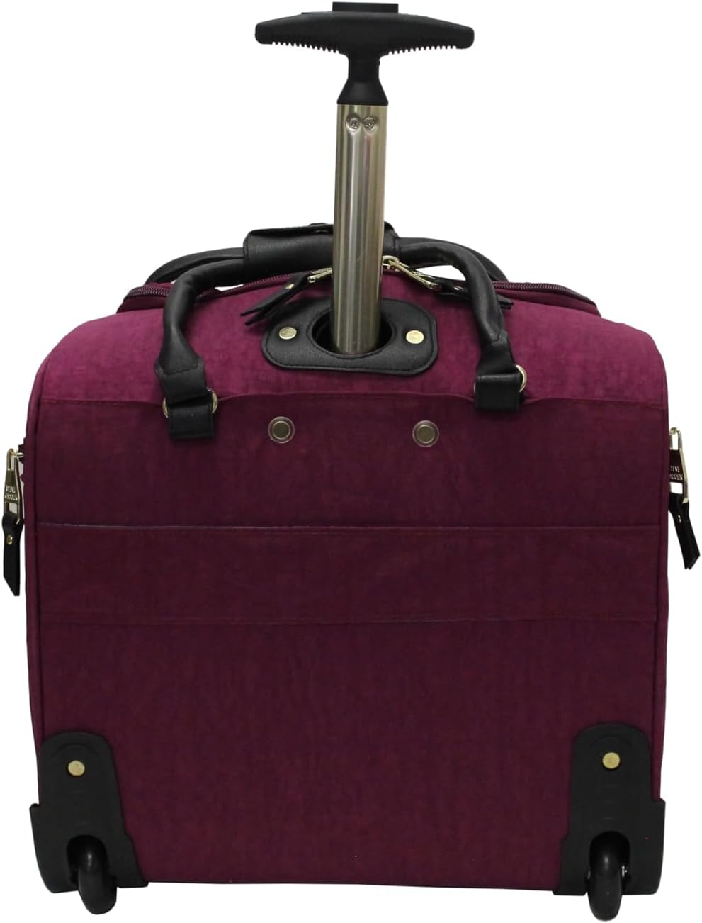 Designer 15 Inch Carry on Suitcase- Small Weekender Overnight Business Travel Luggage- Lightweight 2- Rolling Spinner Wheels Under Seat Bag for Women (Harlo Teal Blue)
