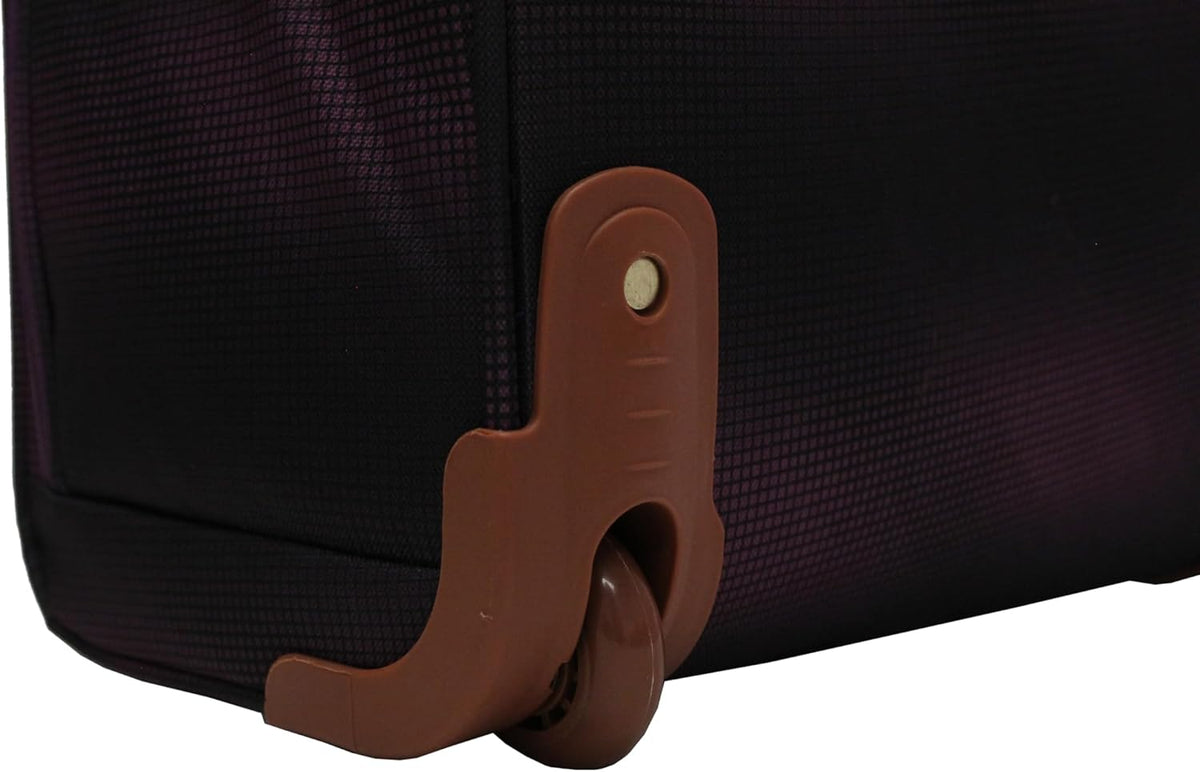 Designer 15 Inch Carry on Suitcase- Small Weekender Overnight Business Travel Luggage- Lightweight 2- Rolling Spinner Wheels Under Seat Bag for Women (Harlo Teal Blue)