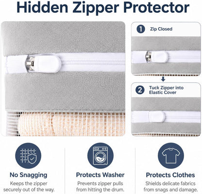 6-Piece Bag, Durable Cotton Mesh Laundry Bag, Sturdy Zipper, Breathable Mesh, Exquisite Laundry Bag for Underwear, Clothes, Pants, Shoes and Socks