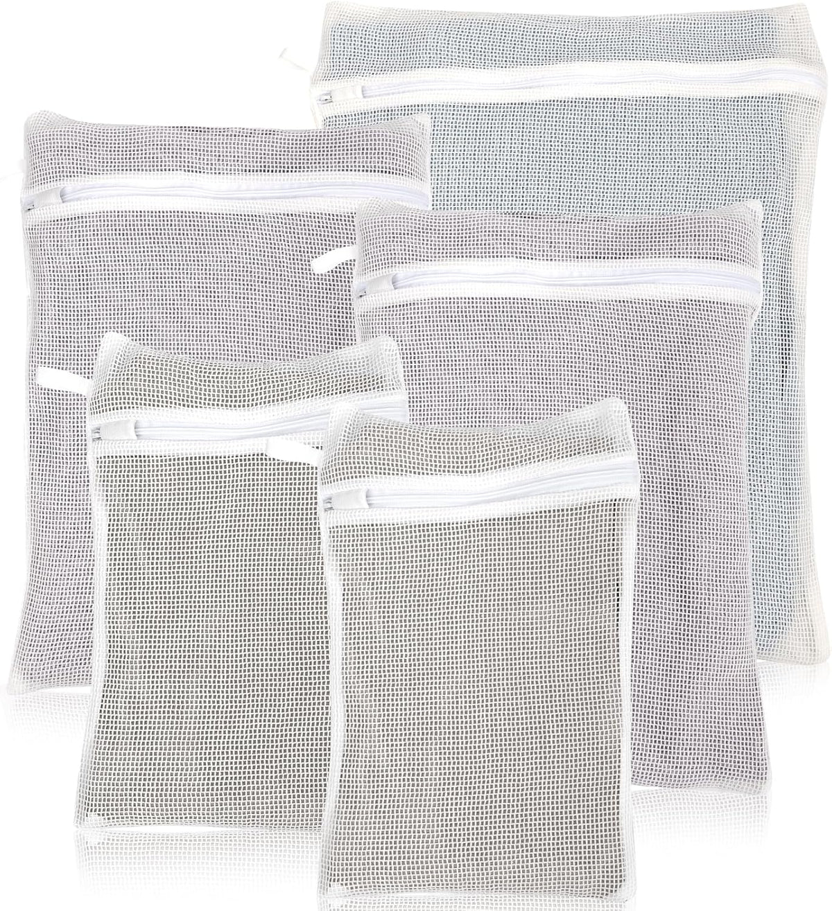 6-Piece Bag, Durable Cotton Mesh Laundry Bag, Sturdy Zipper, Breathable Mesh, Exquisite Laundry Bag for Underwear, Clothes, Pants, Shoes and Socks