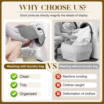 6-Piece Bag, Durable Cotton Mesh Laundry Bag, Sturdy Zipper, Breathable Mesh, Exquisite Laundry Bag for Underwear, Clothes, Pants, Shoes and Socks