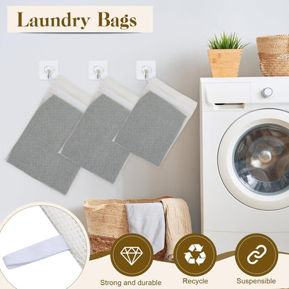 6-Piece Bag, Durable Cotton Mesh Laundry Bag, Sturdy Zipper, Breathable Mesh, Exquisite Laundry Bag for Underwear, Clothes, Pants, Shoes and Socks