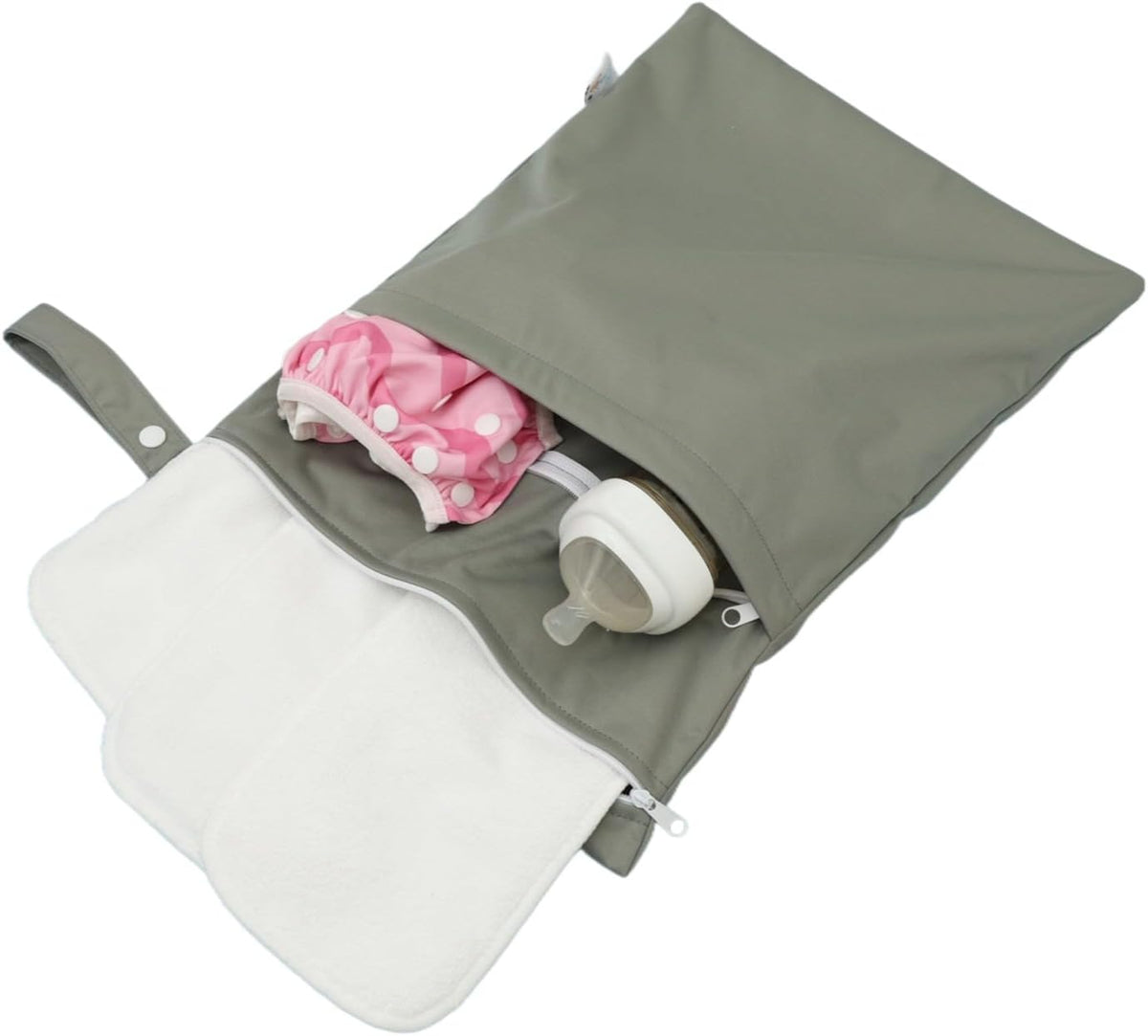 Wet Dry Bag Reusable Waterproof Swimming Bag Travel Beach Pool Yoga Gym Bag for Baby Cloth Diaper Swimsuits Wet Clothes Two Zipper Pockets 3 Pack 3L15