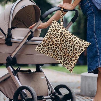 4 Pack Colorful Leopard Print Wet Bag Waterproof Washable Reusable Wet Dry Bag for Swimsuit Dirty Clothes Diaper Travel Beach Pool Yoga Gym Travel Birthday Party Camping Toiletries Beach Essentials