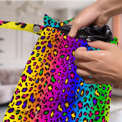 4 Pack Colorful Leopard Print Wet Bag Waterproof Washable Reusable Wet Dry Bag for Swimsuit Dirty Clothes Diaper Travel Beach Pool Yoga Gym Travel Birthday Party Camping Toiletries Beach Essentials