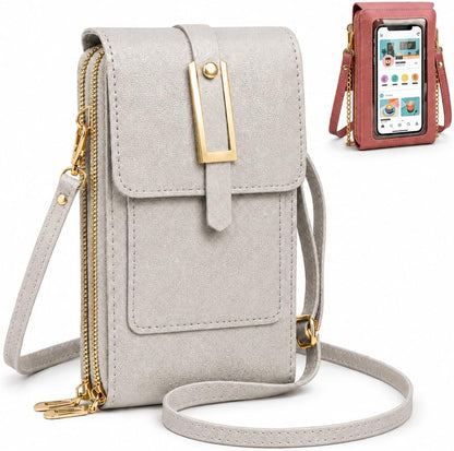 Crossbody Phone Wallet, 2027 New Anti Theft Leather Bag, Touchscreen Phone Crossbody Bag, Touch Screen RFID Blocking - Colors A