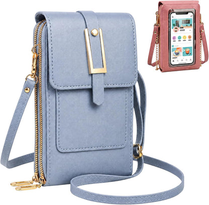 Crossbody Phone Wallet, 2027 New Anti Theft Leather Bag, Touchscreen Phone Crossbody Bag, Touch Screen RFID Blocking - Colors A