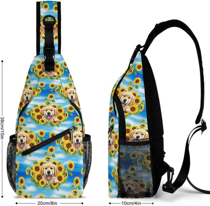 Men Women Sling Backpack Outdoor Sport Daypack Travel Bag, Multipurpose Anti-Theft Carry On Bag, Breathable Chest Sling Shoulder Backpacks Bags, Blue Galaxy