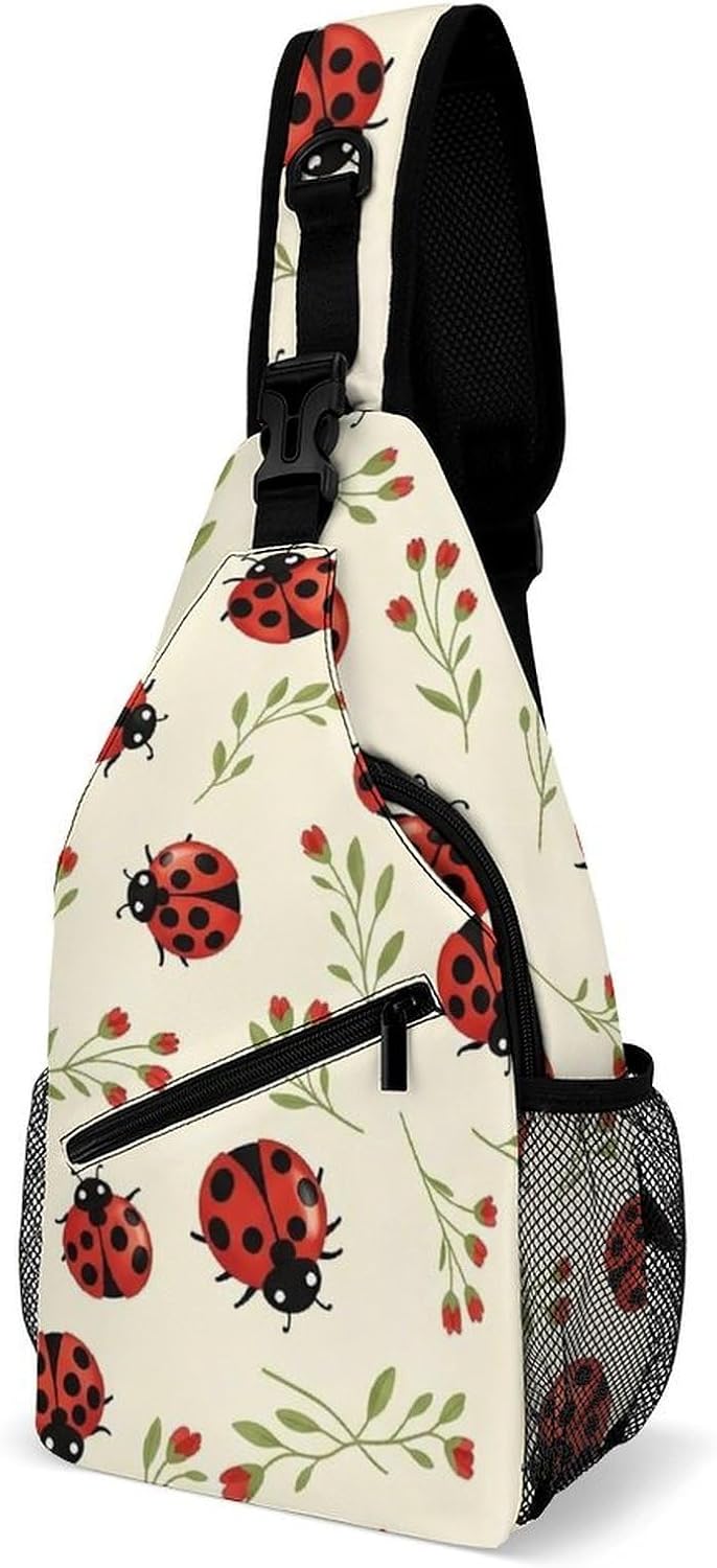 Men Women Sling Backpack Outdoor Sport Daypack Travel Bag, Multipurpose Anti-Theft Carry On Bag, Breathable Chest Sling Shoulder Backpacks Bags, Blue Galaxy