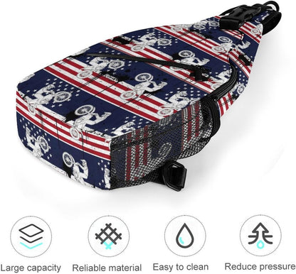 Men Women Sling Backpack Outdoor Sport Daypack Travel Bag, Multipurpose Anti-Theft Carry On Bag, Breathable Chest Sling Shoulder Backpacks Bags, Blue Galaxy