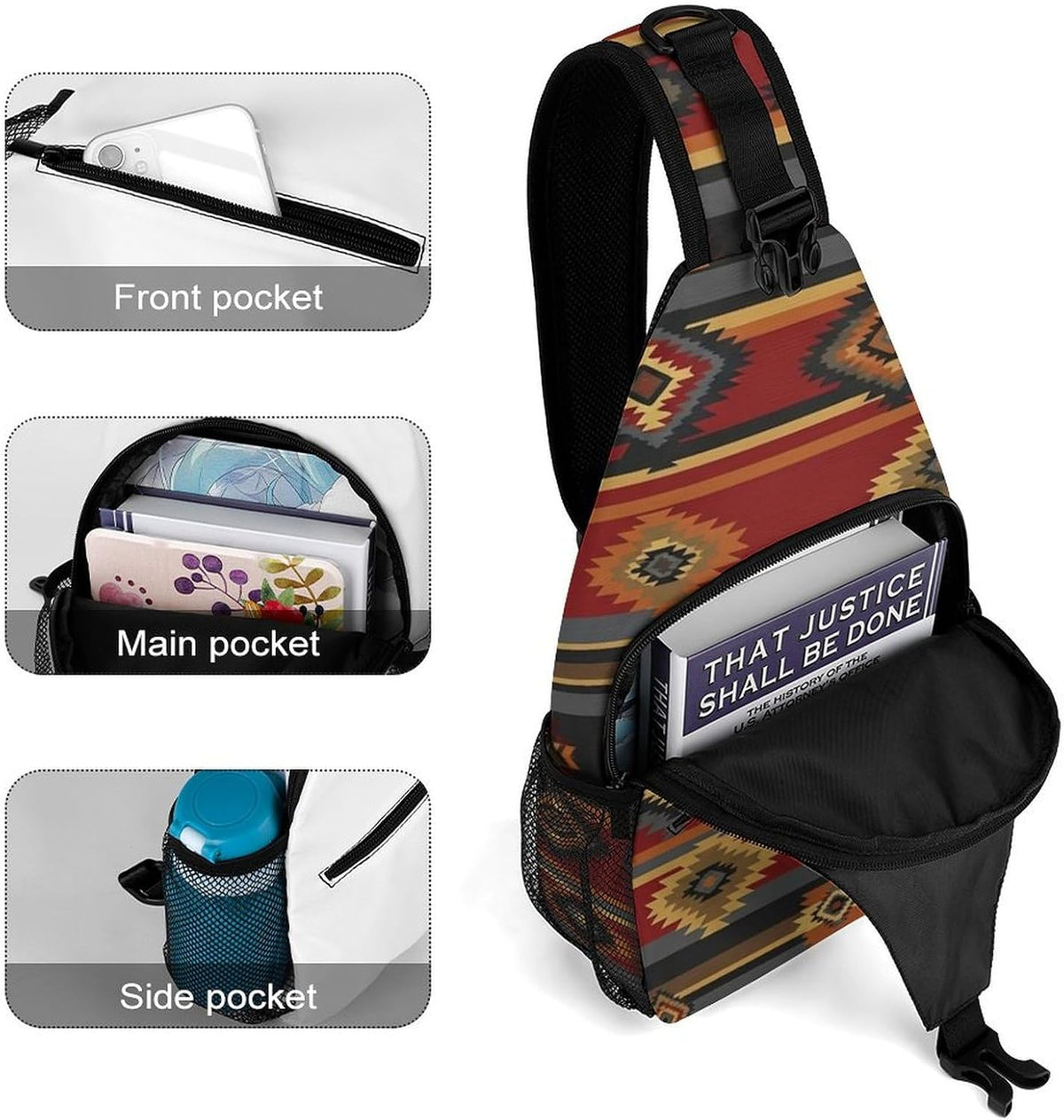 Men Women Sling Backpack Outdoor Sport Daypack Travel Bag, Multipurpose Anti-Theft Carry On Bag, Breathable Chest Sling Shoulder Backpacks Bags, Blue Galaxy