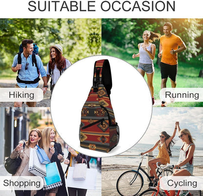 Men Women Sling Backpack Outdoor Sport Daypack Travel Bag, Multipurpose Anti-Theft Carry On Bag, Breathable Chest Sling Shoulder Backpacks Bags, Blue Galaxy