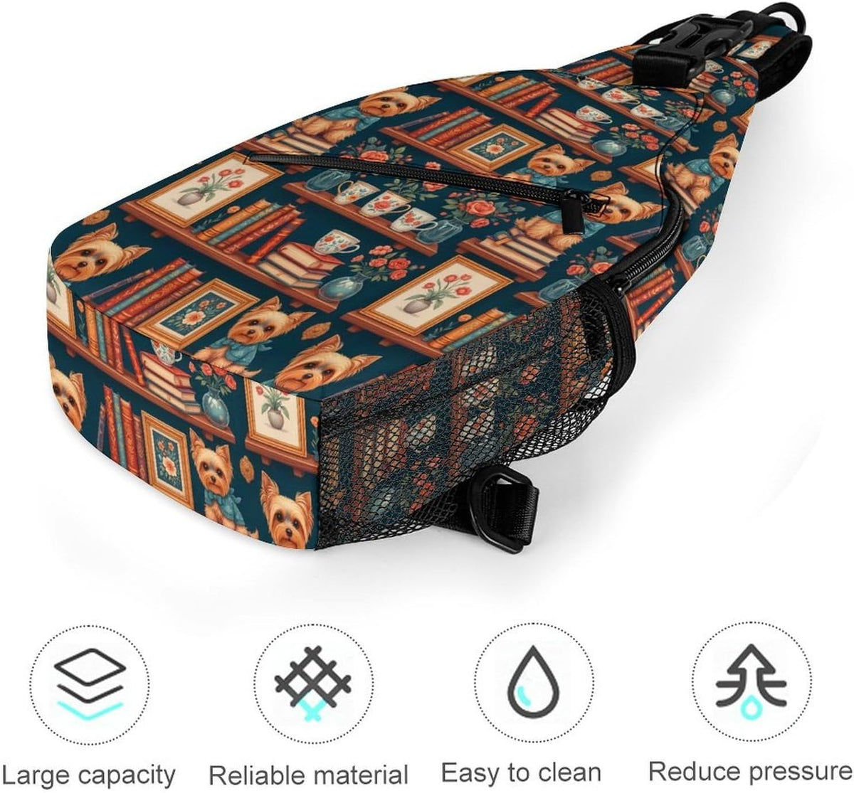 Men Women Sling Backpack Outdoor Sport Daypack Travel Bag, Multipurpose Anti-Theft Carry On Bag, Breathable Chest Sling Shoulder Backpacks Bags, Blue Galaxy