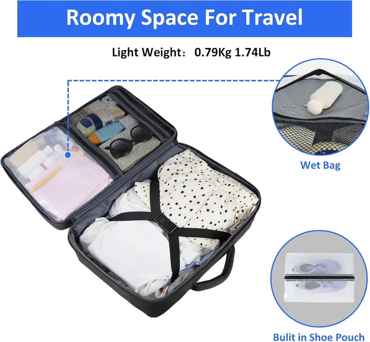 Backpack for Women, Carry on Backpack with Laptop Compartment | Travel Laptop Mochila Carry On Luggage with Shoe Pouch, Airline Approved Personal Item Bag For Weekender Hiking, Black Khaki
