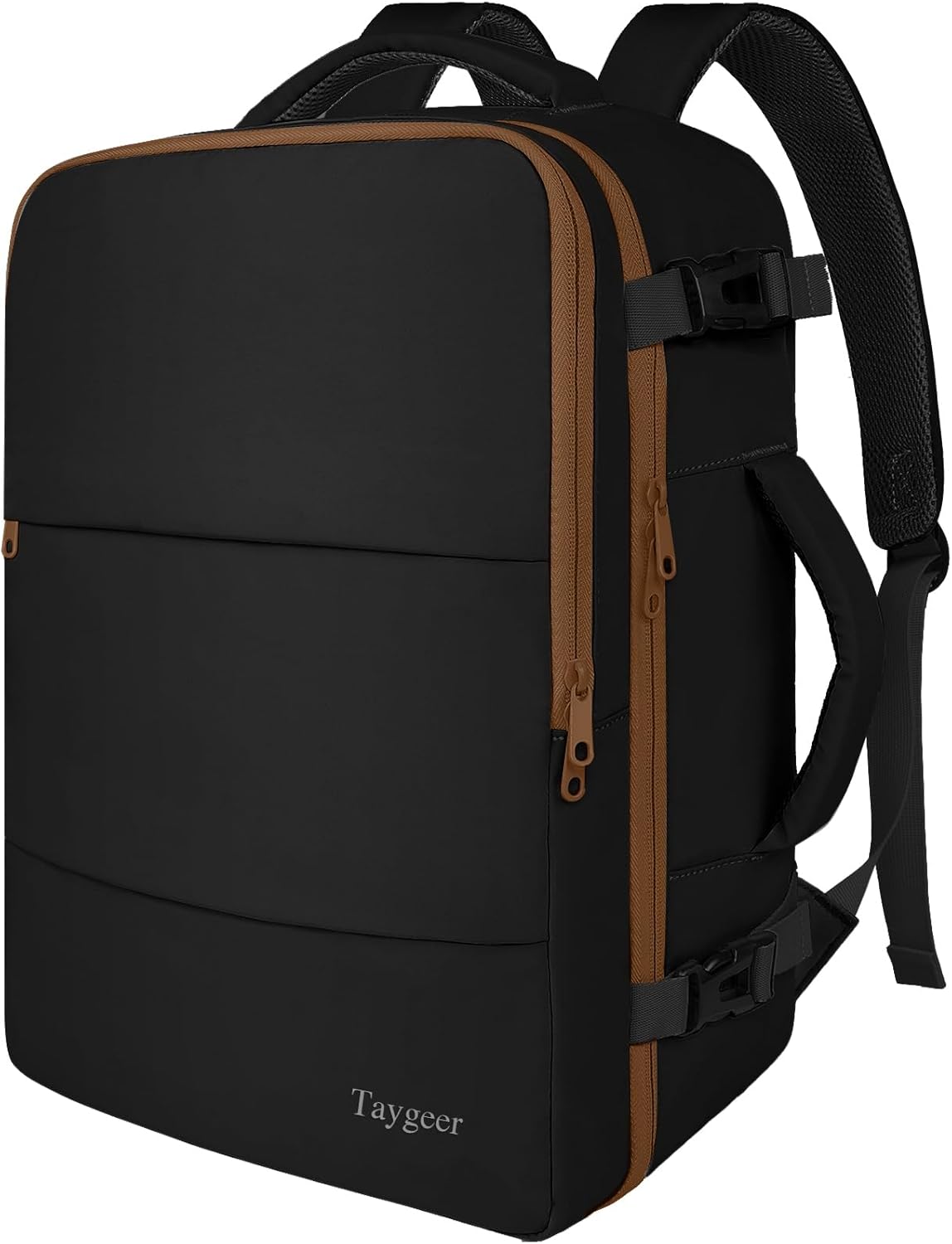 Backpack for Women, Carry on Backpack with Laptop Compartment | Travel Laptop Mochila Carry On Luggage with Shoe Pouch, Airline Approved Personal Item Bag For Weekender Hiking, Black Khaki