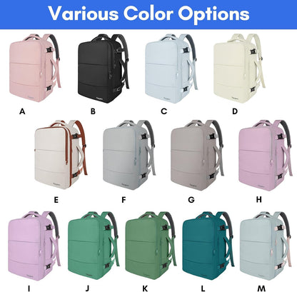 Backpack for Women, Carry on Backpack with Laptop Compartment | Travel Laptop Mochila Carry On Luggage with Shoe Pouch, Airline Approved Personal Item Bag For Weekender Hiking, Black Khaki