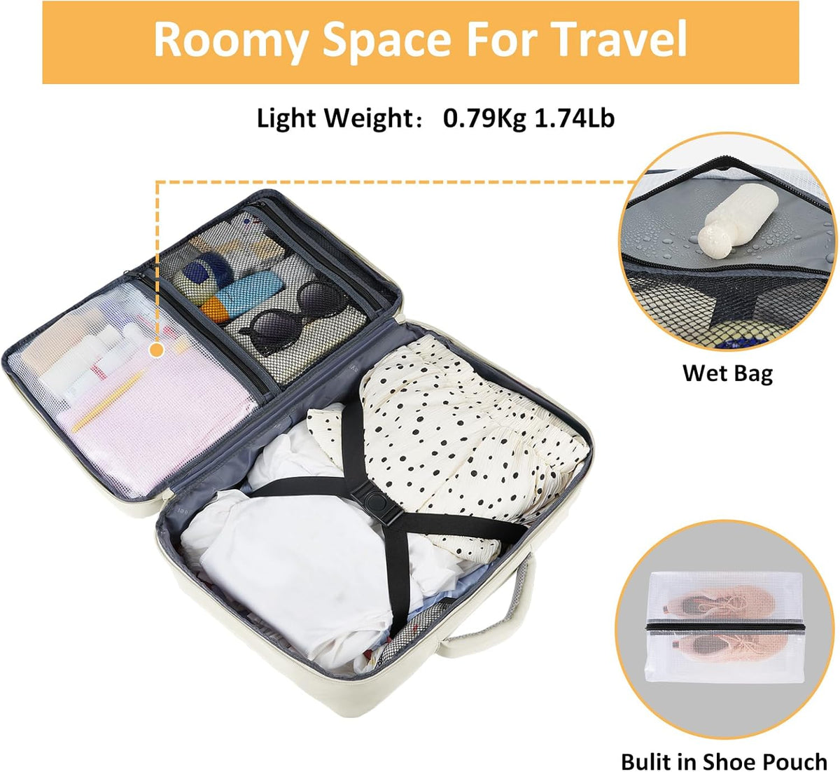 Backpack for Women, Carry on Backpack with Laptop Compartment | Travel Laptop Mochila Carry On Luggage with Shoe Pouch, Airline Approved Personal Item Bag For Weekender Hiking, Black Khaki