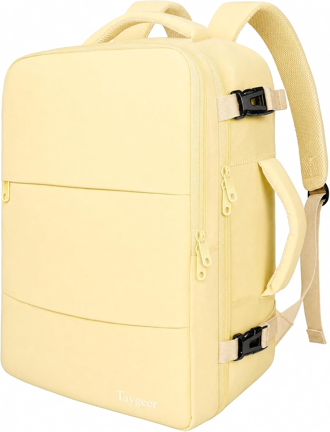 Backpack for Women, Carry on Backpack with Laptop Compartment | Travel Laptop Mochila Carry On Luggage with Shoe Pouch, Airline Approved Personal Item Bag For Weekender Hiking, Black Khaki