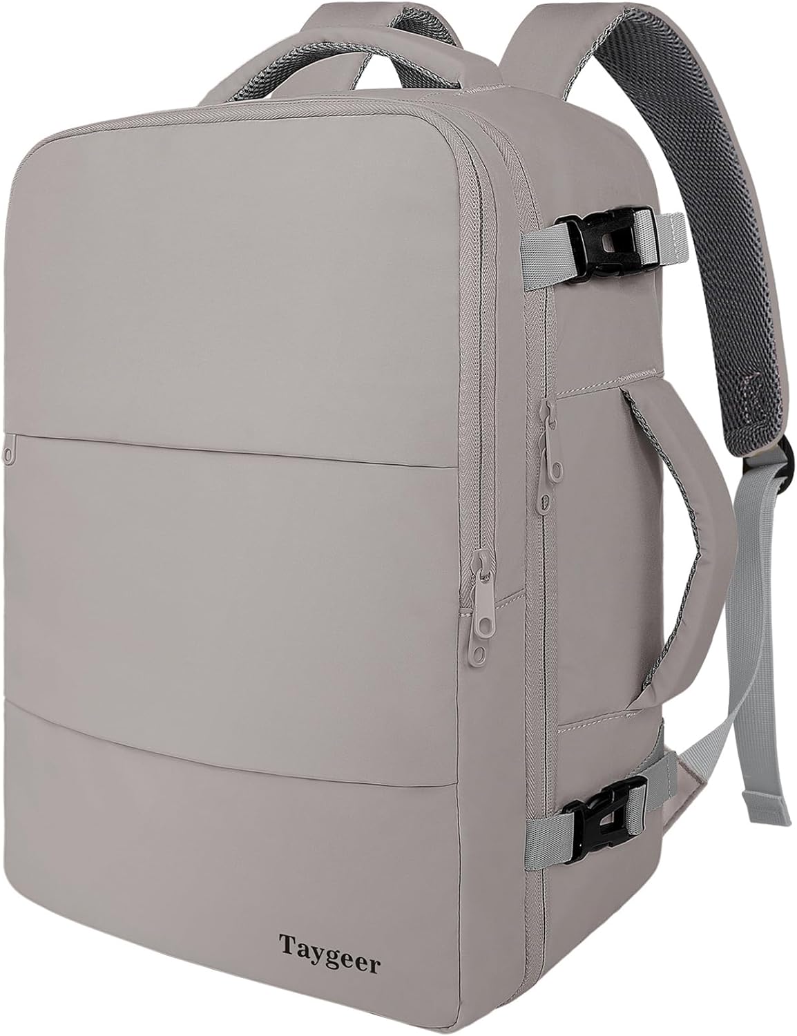 Backpack for Women, Carry on Backpack with Laptop Compartment | Travel Laptop Mochila Carry On Luggage with Shoe Pouch, Airline Approved Personal Item Bag For Weekender Hiking, Black Khaki