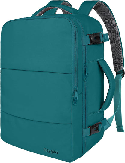 Backpack for Women, Carry on Backpack with Laptop Compartment | Travel Laptop Mochila Carry On Luggage with Shoe Pouch, Airline Approved Personal Item Bag For Weekender Hiking, Black Khaki