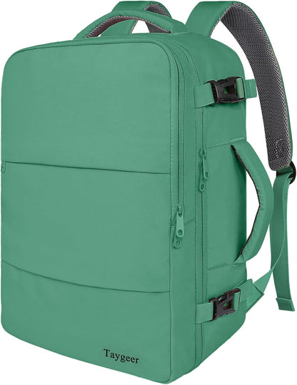 Backpack for Women, Carry on Backpack with Laptop Compartment | Travel Laptop Mochila Carry On Luggage with Shoe Pouch, Airline Approved Personal Item Bag For Weekender Hiking, Black Khaki
