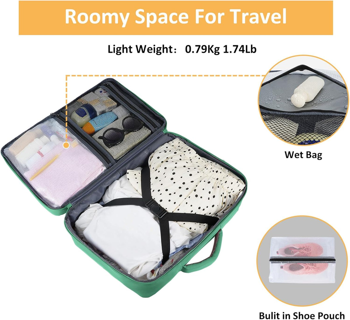 Backpack for Women, Carry on Backpack with Laptop Compartment | Travel Laptop Mochila Carry On Luggage with Shoe Pouch, Airline Approved Personal Item Bag For Weekender Hiking, Black Khaki