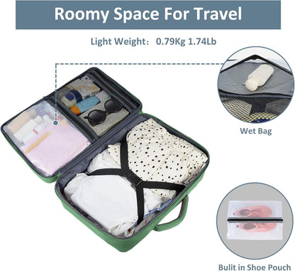 Backpack for Women, Carry on Backpack with Laptop Compartment | Travel Laptop Mochila Carry On Luggage with Shoe Pouch, Airline Approved Personal Item Bag For Weekender Hiking, Black Khaki