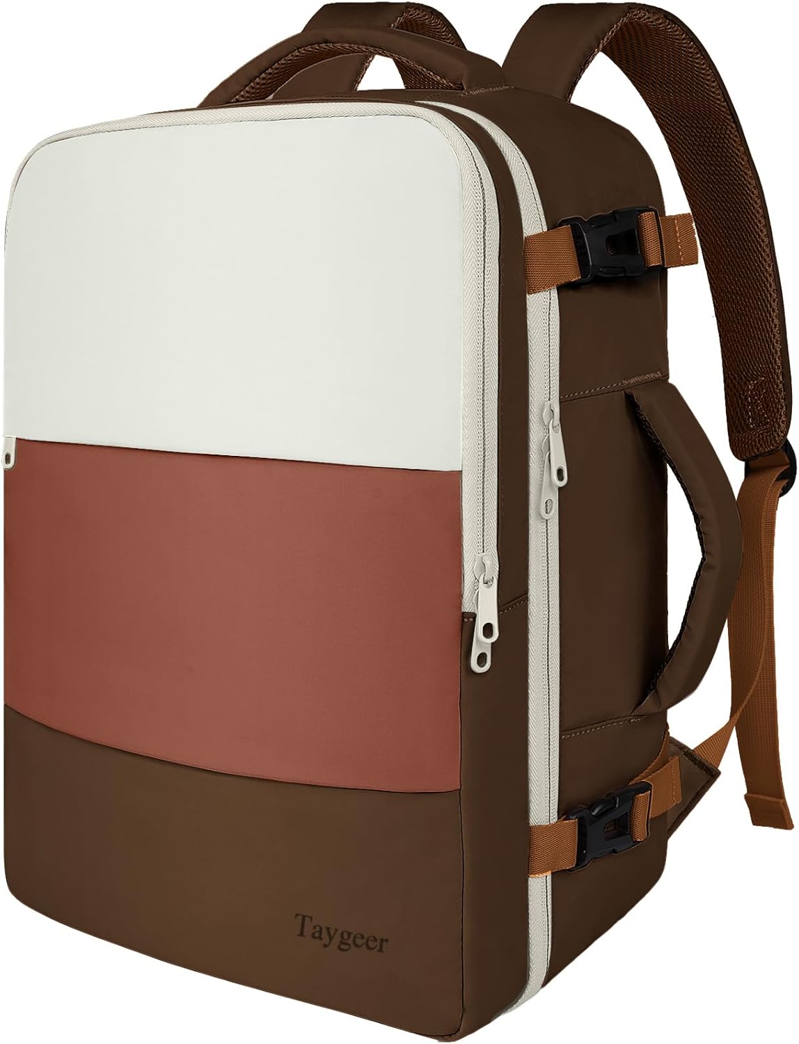 Backpack for Women, Carry on Backpack with Laptop Compartment | Travel Laptop Mochila Carry On Luggage with Shoe Pouch, Airline Approved Personal Item Bag For Weekender Hiking, Black Khaki