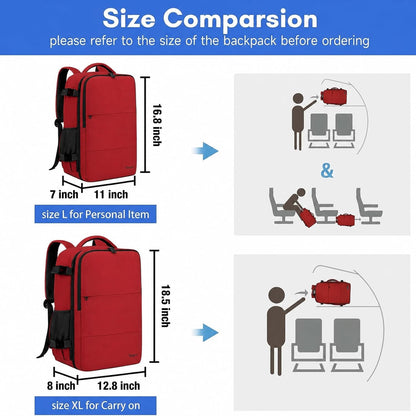 Backpack for Women, Carry on Backpack with Laptop Compartment | Travel Laptop Mochila Carry On Luggage with Shoe Pouch, Airline Approved Personal Item Bag For Weekender Hiking, Black Khaki
