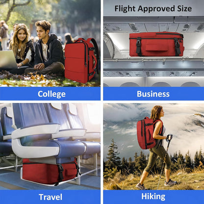 Backpack for Women, Carry on Backpack with Laptop Compartment | Travel Laptop Mochila Carry On Luggage with Shoe Pouch, Airline Approved Personal Item Bag For Weekender Hiking, Black Khaki