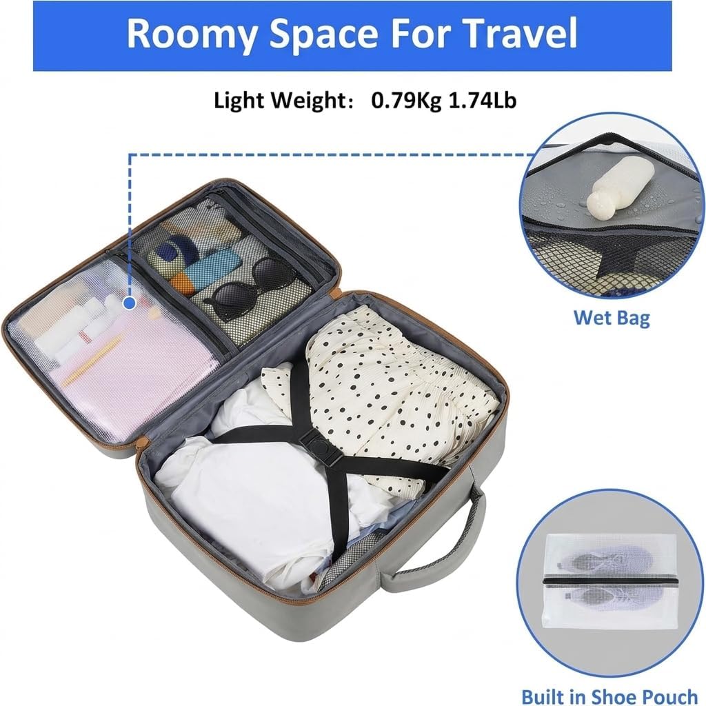 Backpack for Women, Carry on Backpack with Laptop Compartment | Travel Laptop Mochila Carry On Luggage with Shoe Pouch, Airline Approved Personal Item Bag For Weekender Hiking, Black Khaki