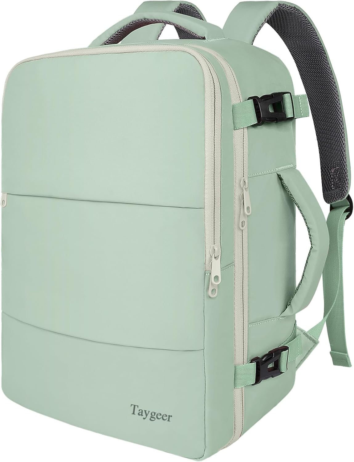 Backpack for Women, Carry on Backpack with Laptop Compartment | Travel Laptop Mochila Carry On Luggage with Shoe Pouch, Airline Approved Personal Item Bag For Weekender Hiking, Black Khaki