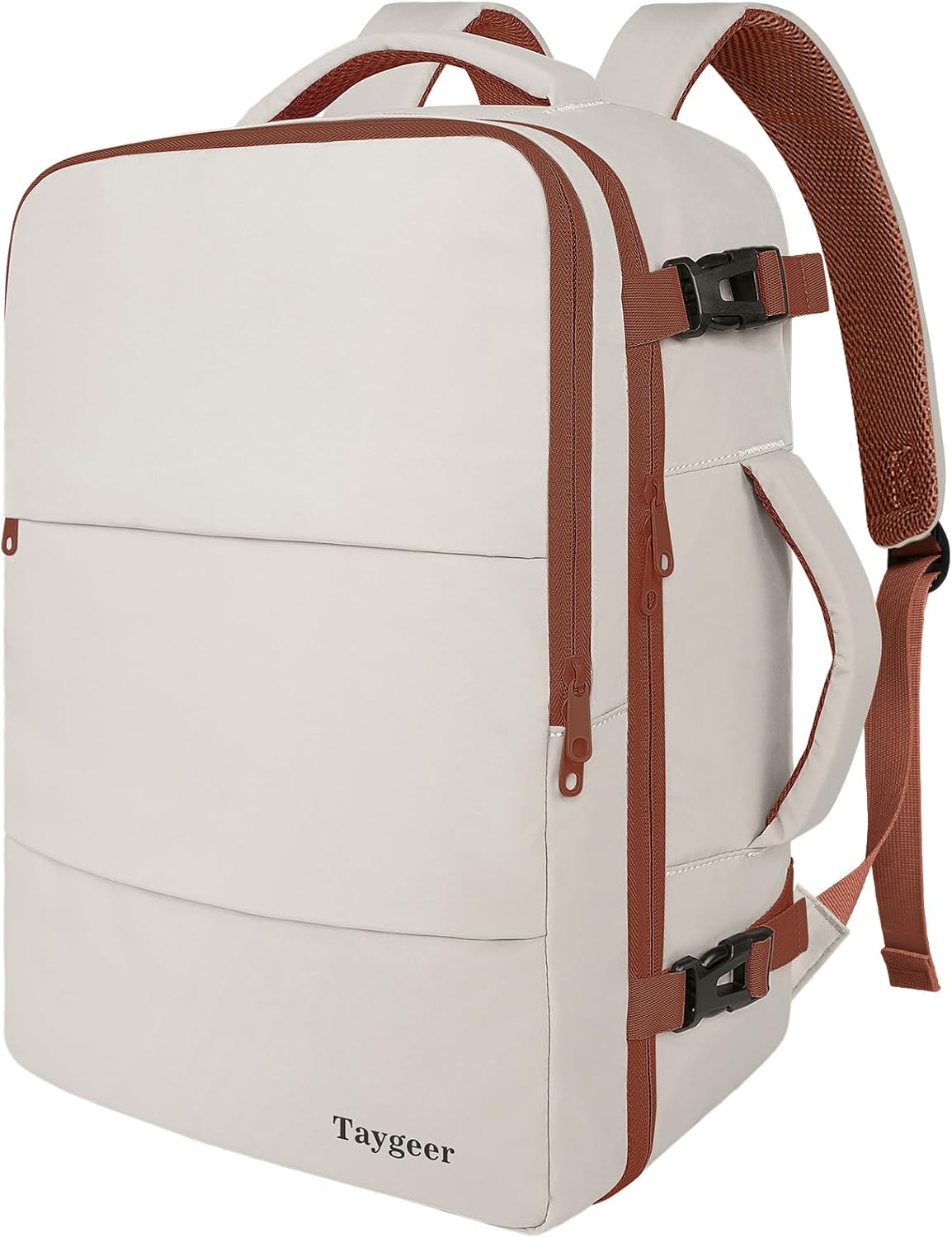 Backpack for Women, Carry on Backpack with Laptop Compartment | Travel Laptop Mochila Carry On Luggage with Shoe Pouch, Airline Approved Personal Item Bag For Weekender Hiking, Black Khaki