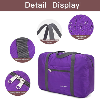 Personal item travel bag 17.7x12.6x6.3 for Spirit Airlines Lightweight carry on duffle bag for Gym,Sports,Vacation(Hot Pink)