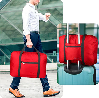Personal item travel bag 17.7x12.6x6.3 for Spirit Airlines Lightweight carry on duffle bag for Gym,Sports,Vacation(Hot Pink)