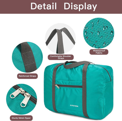 Personal item travel bag 17.7x12.6x6.3 for Spirit Airlines Lightweight carry on duffle bag for Gym,Sports,Vacation(Hot Pink)