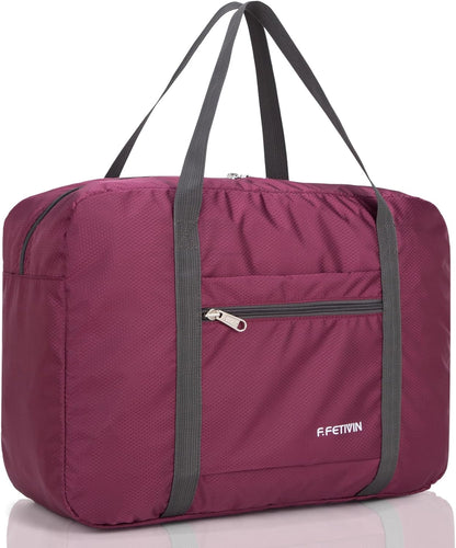 Personal item travel bag 17.7x12.6x6.3 for Spirit Airlines Lightweight carry on duffle bag for Gym,Sports,Vacation(Hot Pink)