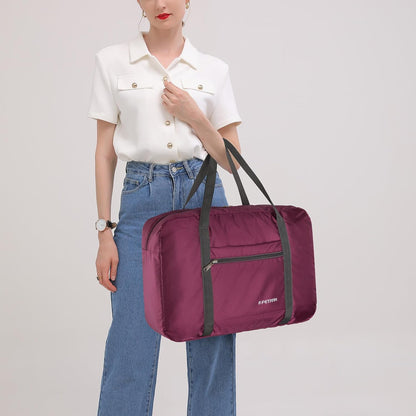 Personal item travel bag 17.7x12.6x6.3 for Spirit Airlines Lightweight carry on duffle bag for Gym,Sports,Vacation(Hot Pink)