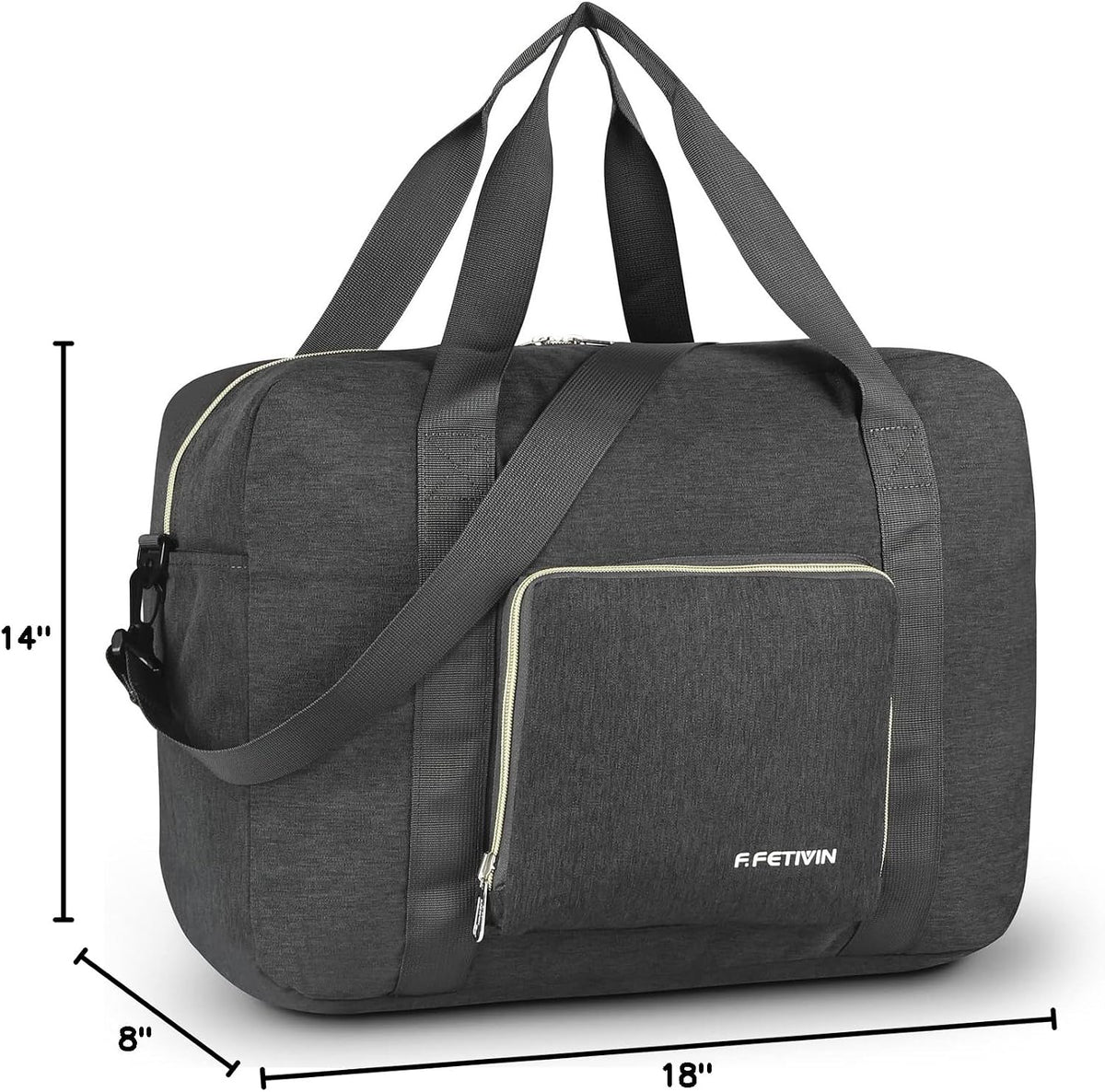 Personal item travel bag 17.7x12.6x6.3 for Spirit Airlines Lightweight carry on duffle bag for Gym,Sports,Vacation(Hot Pink)