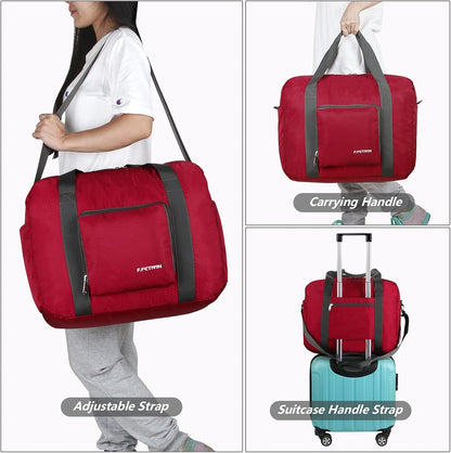 Personal item travel bag 17.7x12.6x6.3 for Spirit Airlines Lightweight carry on duffle bag for Gym,Sports,Vacation(Hot Pink)