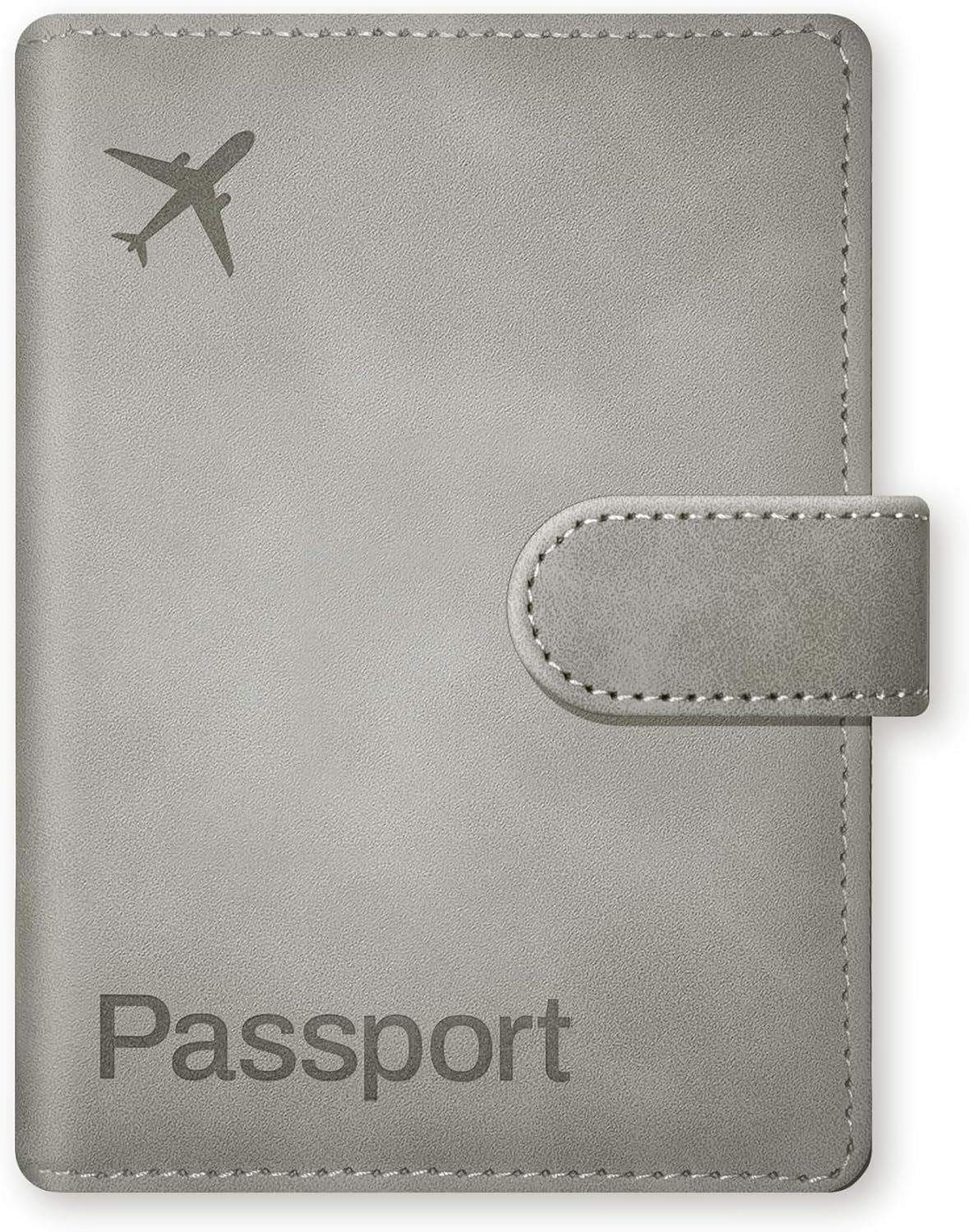 Passport Holder Cover Wallet, RFID Blocking Travel Document Organiser, Must Haves Travel Accessory, Leather Wallet Card Case – Essentials for Men & Women (Green)